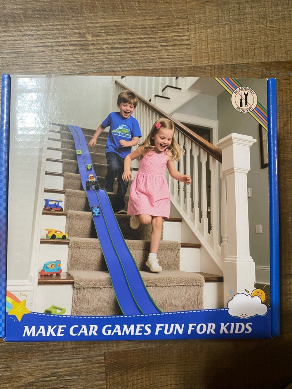 15Ft Flexible Race Car Track for Kids with Suction Cups (Orange)